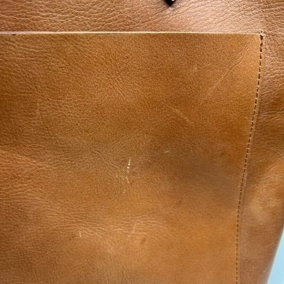 Madewell Womens $168 Medium Transport Tote English Saddle Brown F5788 Embossed 4 - Picture 10 of 16
